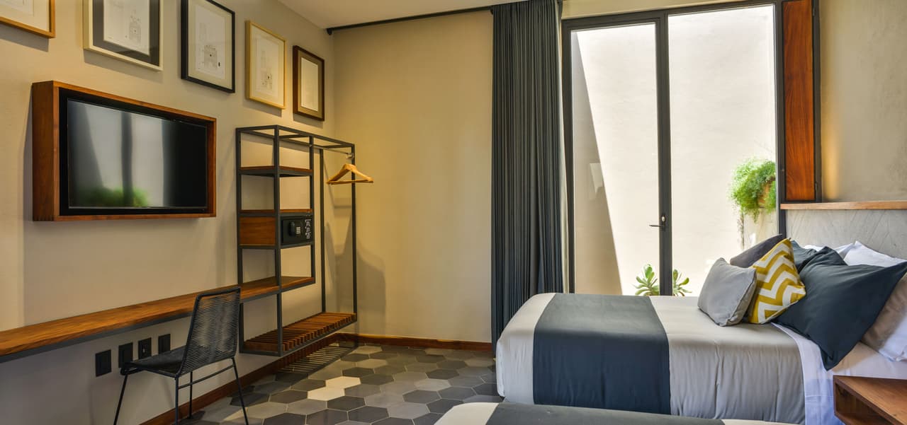 Suite doble del Hotel Criol en el Centro de Querétaro Suite doble del Hotel Criol en el Centro de Querétaro